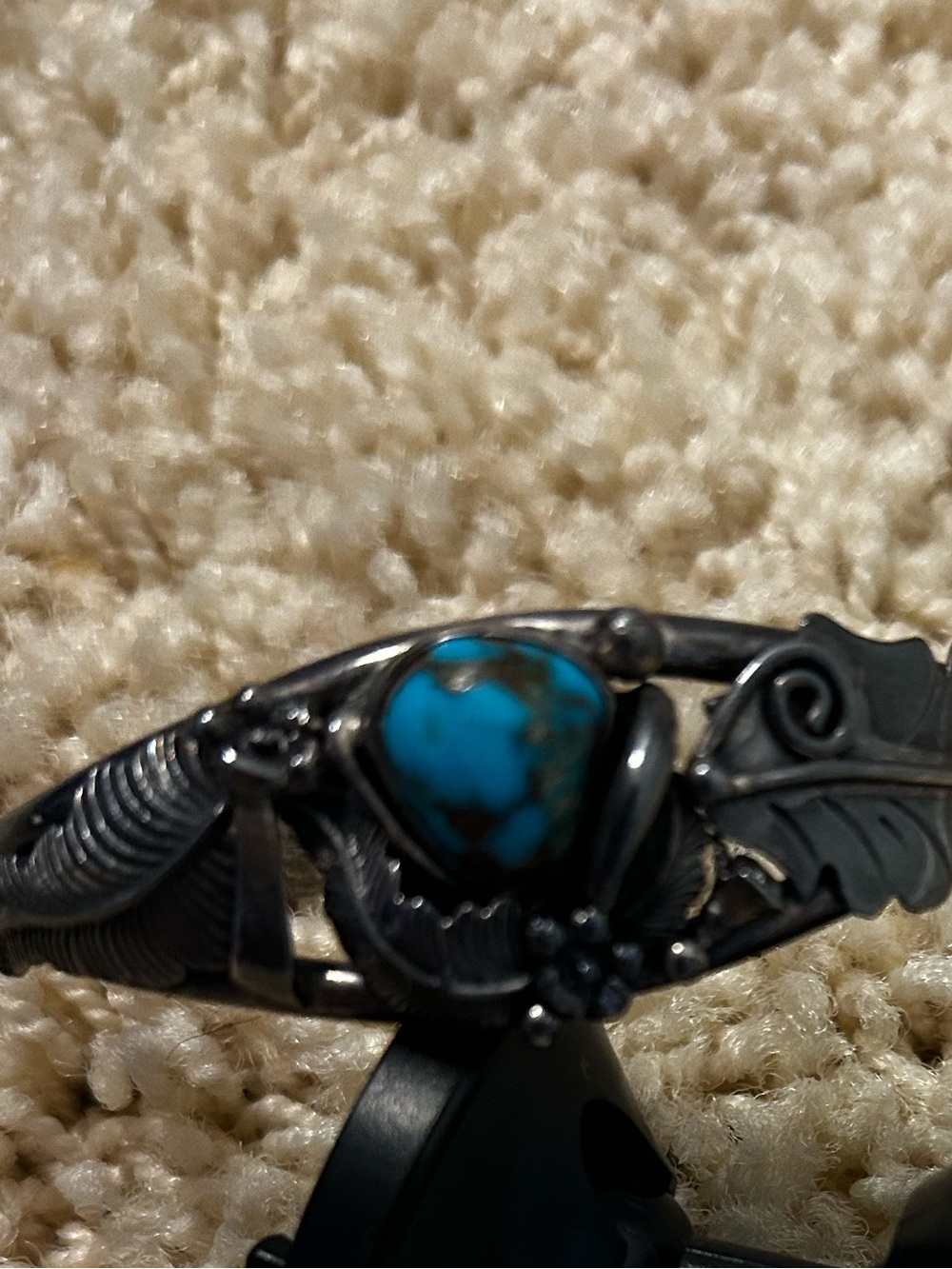 Vintage silver cuff made and signed by Navajo artists Lindberg and Eva Billah